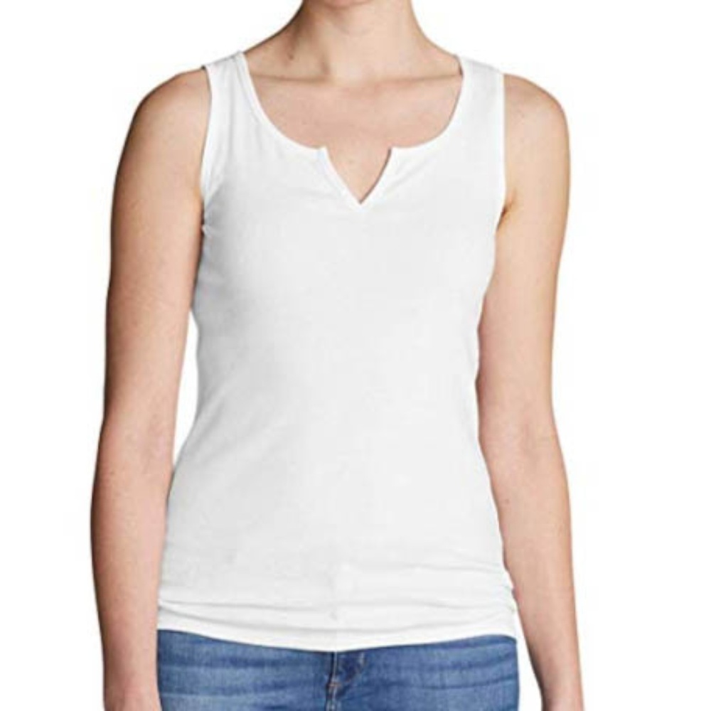 Eddie Bauer Favorite Notched-Neck Tank Top - S